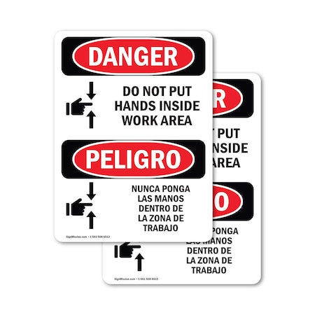 Signmission Safety Culture Sign, 18 in Width, Vinyl Decal, Rectangle, Bilingual OS-2PACK-DS-D-1824-VS-1650